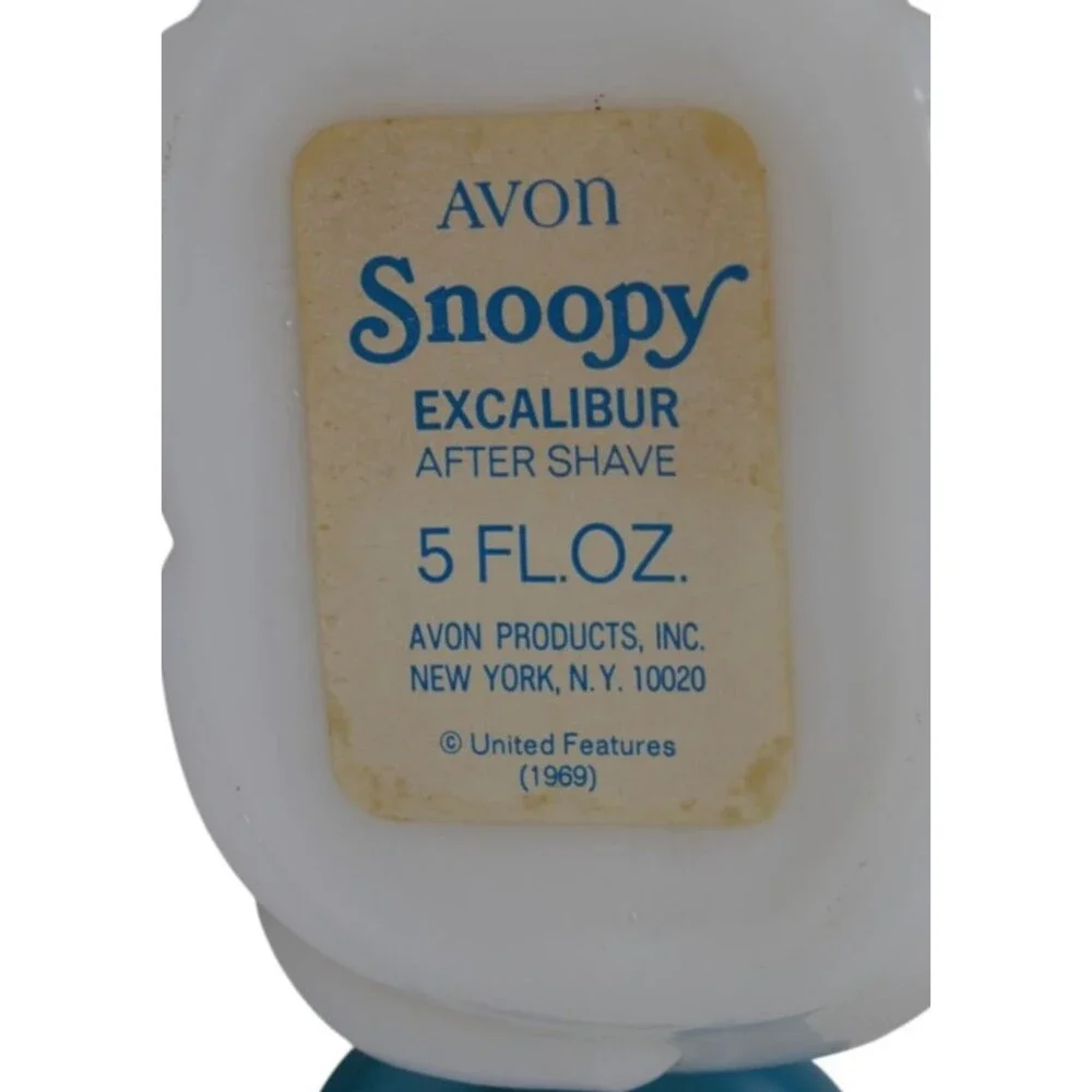 Avon 1969 Snoopy Excalibur Aftershave Cologne Bottle
